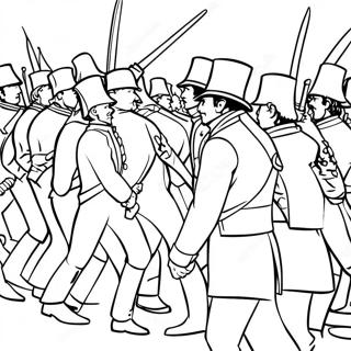 War Of 1812 Battle Scene Coloring Page 55643-44398