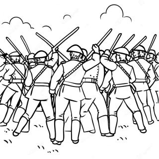 War Of 1812 Battle Scene Coloring Page 55643-44400