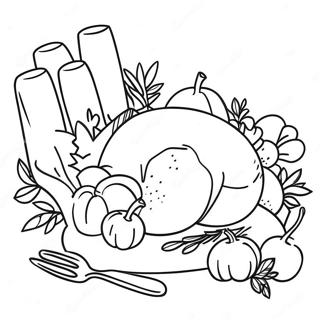 Friendsgiving Feast Coloring Page 55653-44406