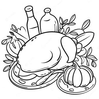 Friendsgiving Feast Coloring Page 55653-44408