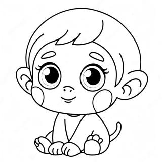 Adorable Lol Baby With Big Eyes Coloring Page 55664-44419