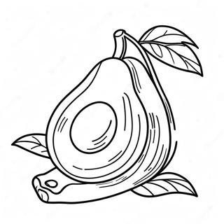 Avocado Coloring Page 5566-4545