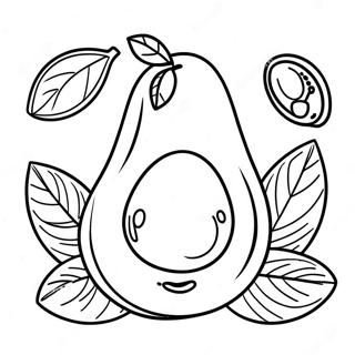 Avocado Coloring Page 5566-4546