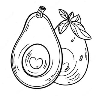 Avocado Coloring Page 5566-4547