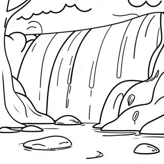 Realistic Waterfall Coloring Page 55683-44436