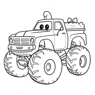 Christmas Monster Truck Coloring Pages