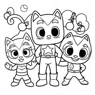 Pj Masks Christmas Coloring Page 55733-44472