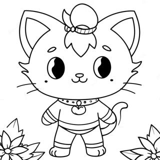 Catboy In Festive Costume Coloring Page 55734-44473