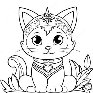 Catboy In Festive Costume Coloring Page 55734-44474