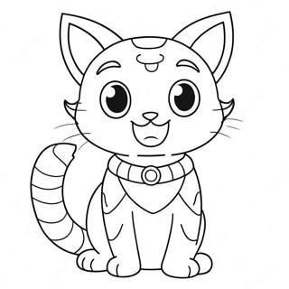 Catboy In Festive Costume Coloring Page 55734-44475