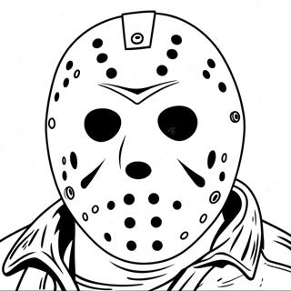 Jason Voorhees Classic Mask Coloring Page 55743-44479