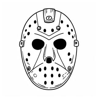 Jason Voorhees Classic Mask Coloring Page 55743-44480