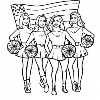 Washington Commanders Cheerleaders Coloring Page 55754-44485