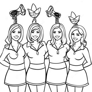 Washington Commanders Cheerleaders Coloring Page 55754-44487