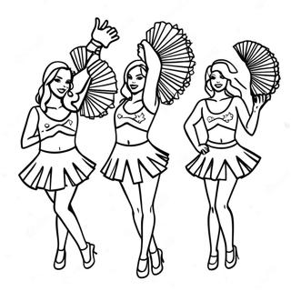 Washington Commanders Cheerleaders Coloring Page 55754-44488