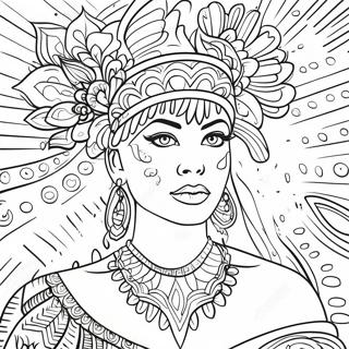 Vibrant Chicano Art Coloring Page 5577-4561