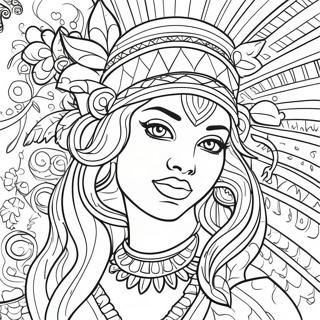 Vibrant Chicano Art Coloring Page 5577-4562