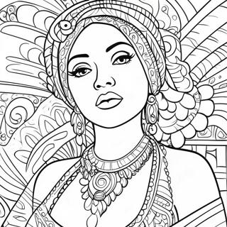 Vibrant Chicano Art Coloring Page 5577-4564