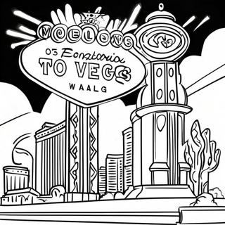 Bright Neon Lights Of Las Vegas Coloring Page 55794-44524