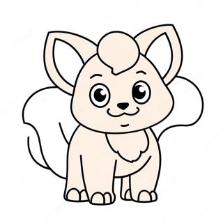 Vulpix Cute Coloring Page 55803-44525