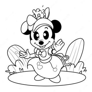 Princess Minnie Mouse Coloring Pages