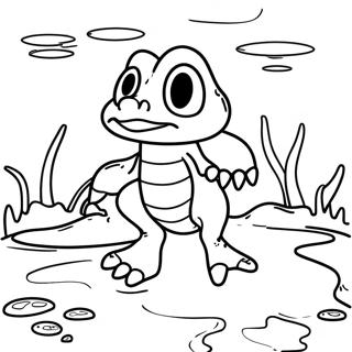 Mysterious Swamp Creature Coloring Page 55844-44558