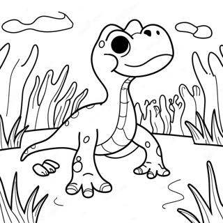 Mysterious Swamp Creature Coloring Page 55844-44559