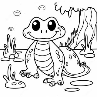 Mysterious Swamp Creature Coloring Page 55844-44560