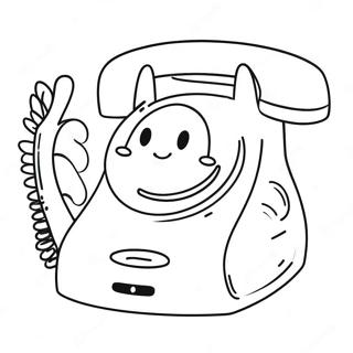 Cute Phone With Smiling Face Coloring Page 55863-44569