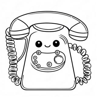 Cute Phone With Smiling Face Coloring Page 55863-44571