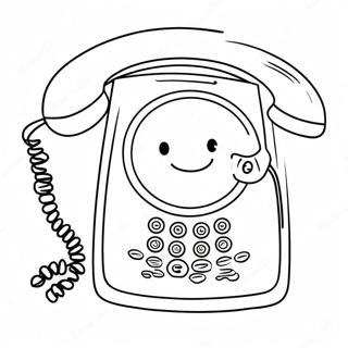 Cute Phone With Smiling Face Coloring Page 55863-44572