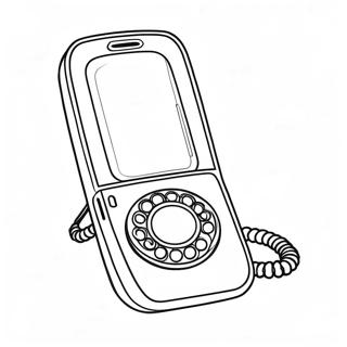 Retro Smartphone With Colorful Background Coloring Page 55864-44574