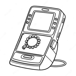 Retro Smartphone With Colorful Background Coloring Page 55864-44575