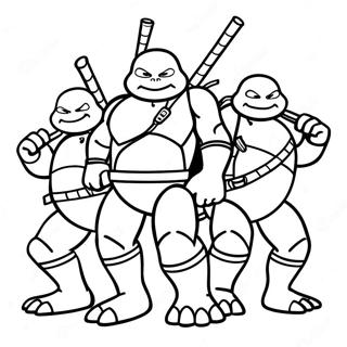 April Ninja Turtles Coloring Pages