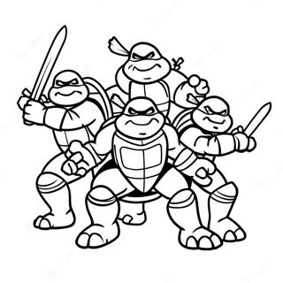 Teenage Mutant Ninja Turtles In Action Coloring Page 55874-44584