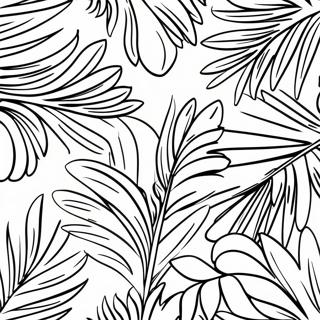 Colorful Palm Branches Coloring Page 5587-4566