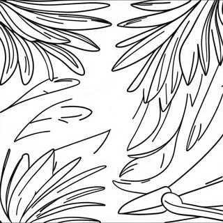 Colorful Palm Branches Coloring Page 5587-4567