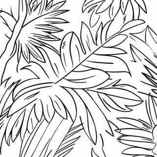 Colorful Palm Branches Coloring Page 5587-4568