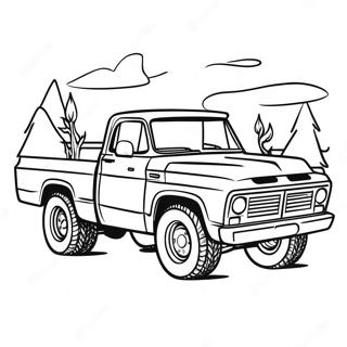 Slammed Pickup Truck Coloring Page 55884-44593