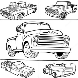 Slammed Pickup Truck Coloring Page 55884-44595