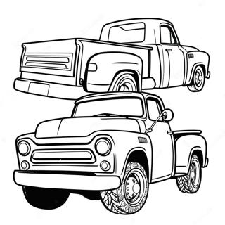 Slammed Pickup Truck Coloring Page 55884-44596