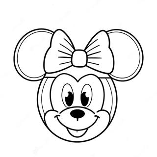 Cute Mickey Ears With Bow Coloring Page 55924-44621