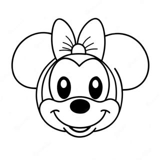 Cute Mickey Ears With Bow Coloring Page 55924-44622