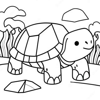 Minecraft Turtle Coloring Page 55943-44638