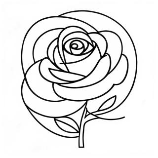 Elegant Stained Glass Rose Coloring Page 55964-44659