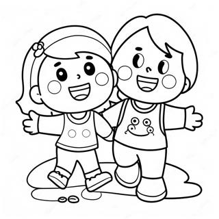 Happy Kids At Preschool Coloring Page 5597-4578