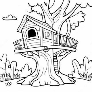 Magic Treehouse Adventure Coloring Page 55993-44679