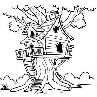 Magic Treehouse Adventure Coloring Page 55993-44680