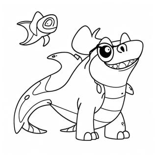 Funny Sharkdog With Sunglasses Coloring Page 56034-44714