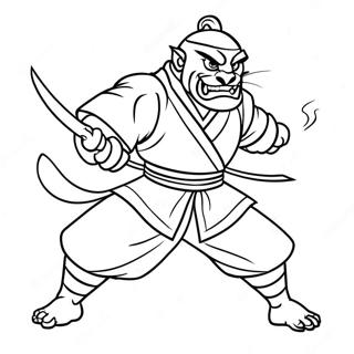 Fierce Gyutaro In Battle Coloring Page 56044-44721